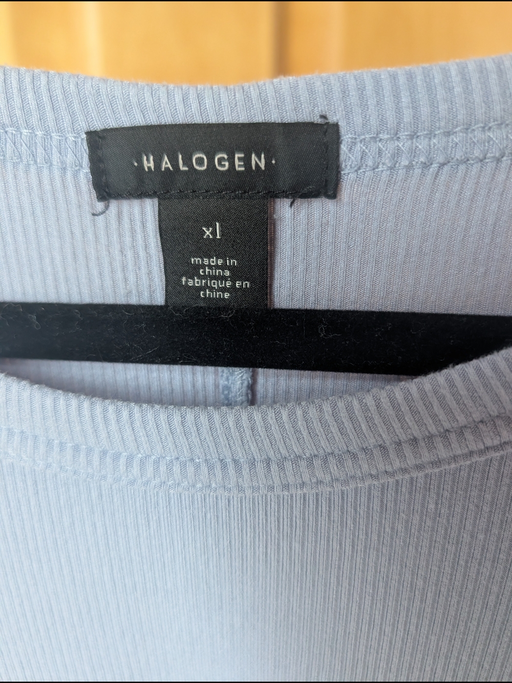 Halogen Pale Blue Ribbed Tank - Picture 2 of 4